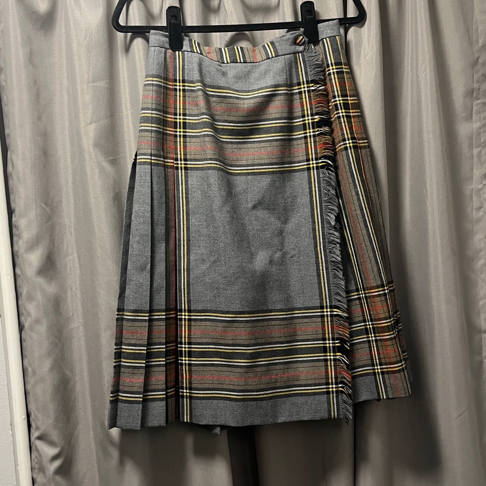 Highland Queen Grand Gris Wool Skirt/kilt